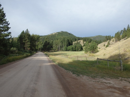 GDMBR: Southbound on Grizzly Gulch Road, Montana.